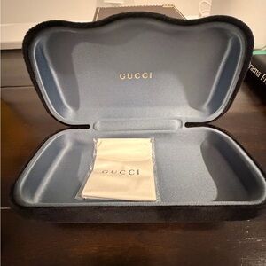 Gucci Eyewear Case with Microfiber Cloth - Blue Interior
